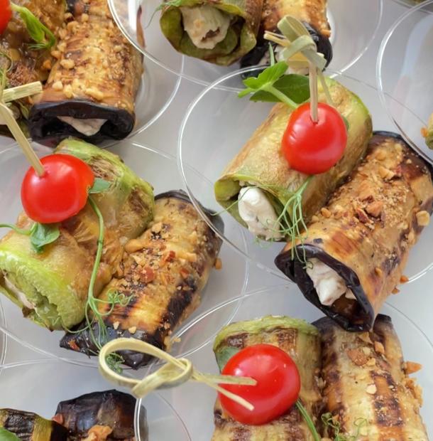 Рулетики из баклажан Рулетики из баклажан