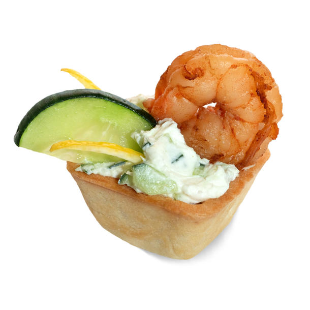 Тарталетка с креветкой и нежным сыром Тарталетка с креветкой и нежным сыром