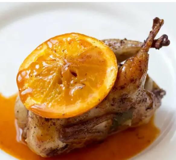 Нежная перепелка с апельсиновым соусом