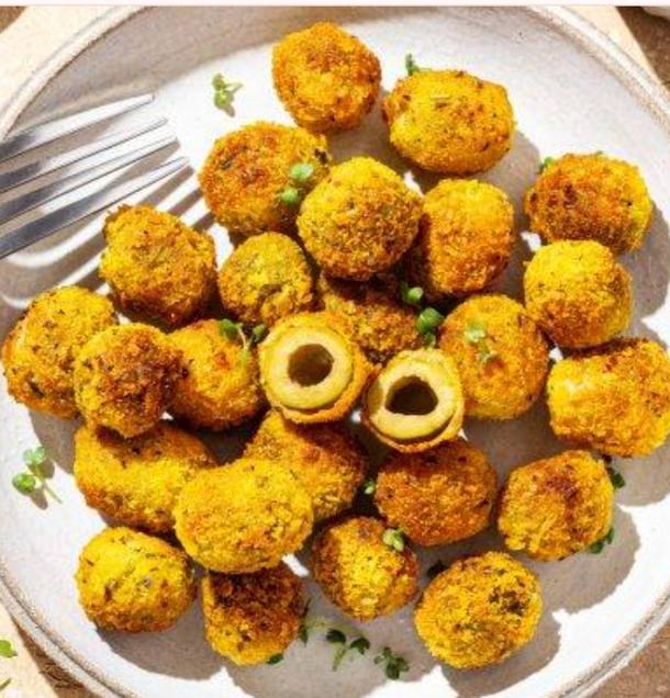 Жареный оливки