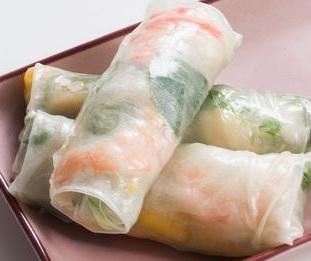 Спрингролл с куриной грудкой и овощами